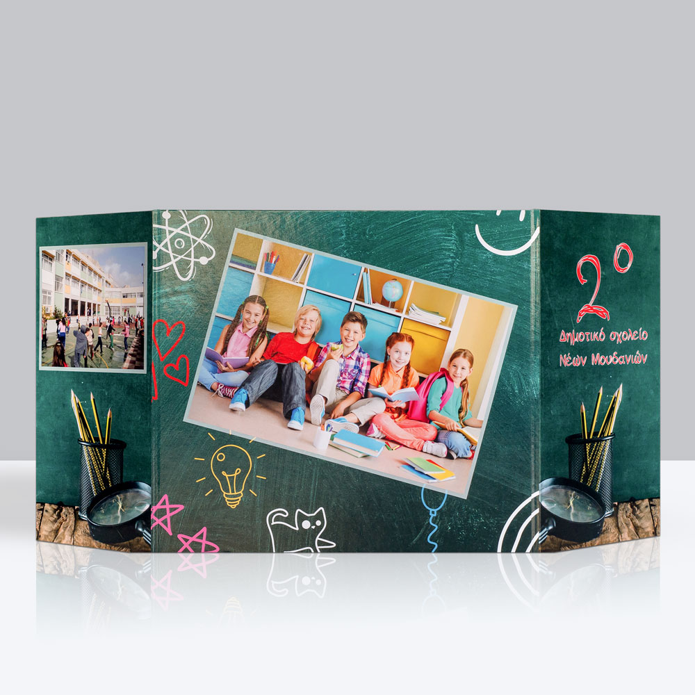 Τρίπτυχο Σχολικό με Σκληρό Εξώφυλλο – Μισά Πτερύγια - Image 6